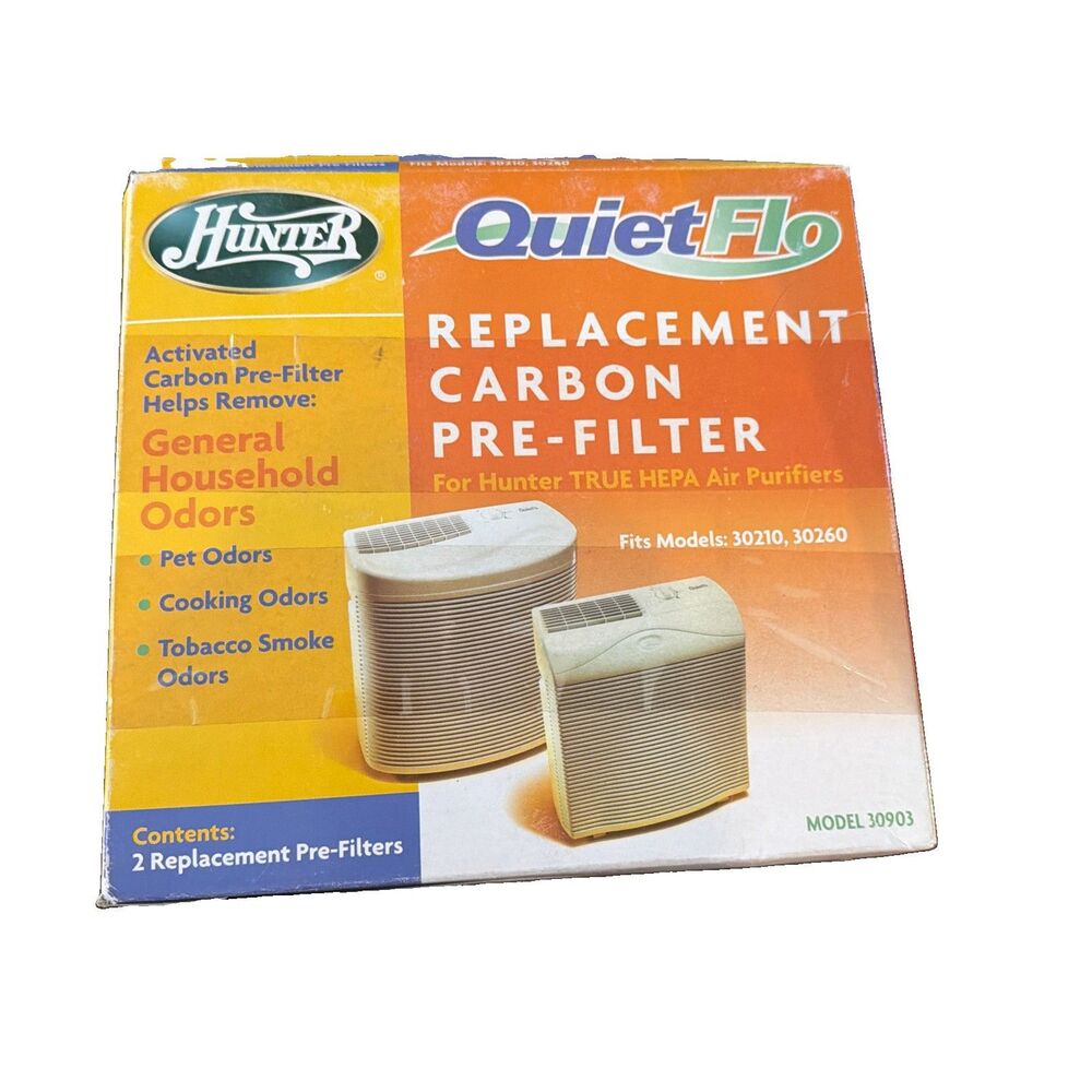 Hunter QuietFlo Replacement Carbon Pre-Filter 30903 2 Pack Fits 30210 30260